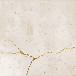 Enso | 5"x 5" Kintsugi White Ivory