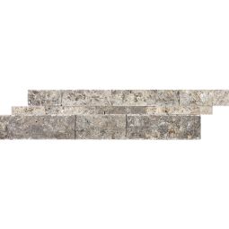 Travertine Ledgestone | 6"x 24" Silver Ash