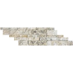 Splitface Travertine | Cambria Strips (6"x 24" mesh sheet) Picasso