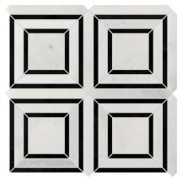 Studio Marble | (12"x 12") Quadra Mosaic Bianco & Nero